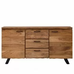 Ars Natura Sideboard Vardo - Akazie massiv / Metall - Akazie / Schwarz -Büromöbel Verkaufsgeschäft 1000166791 200124 09382900008 DETAILS P000000001000166791