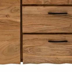 Ars Natura Sideboard Vardo - Akazie massiv / Metall - Akazie / Schwarz -Büromöbel Verkaufsgeschäft 1000166791 200124 09383000012 DETAILS P000000001000166791