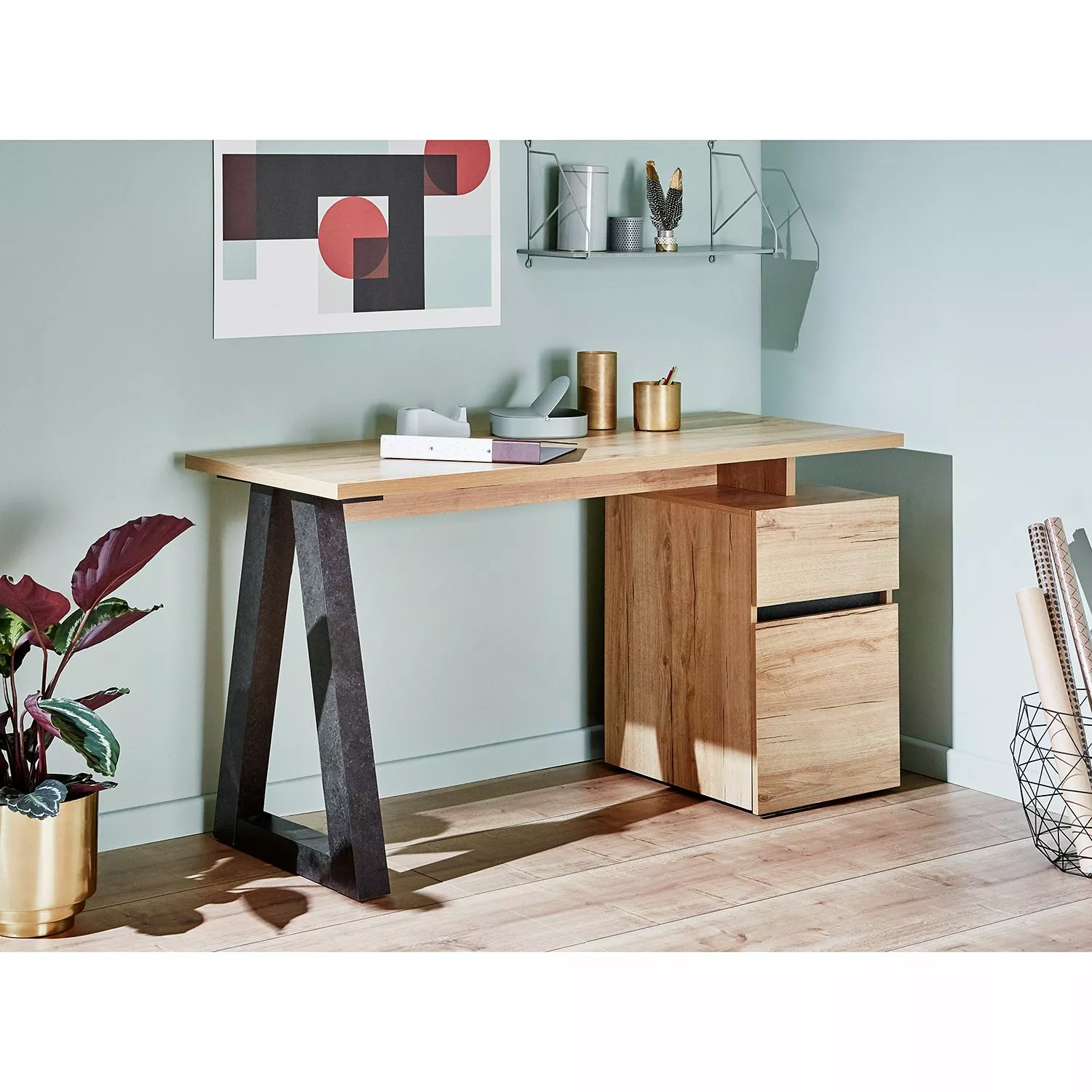 Jahnke Schreibtisch CLUB C 140 - Eiche Dekor 5 Jahnke Schreibtisch CLUB C 140 - Eiche Dekor – Bild 3