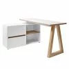 Jahnke Schreibtisch CLUB C 145 E - Weiß / Kerneiche Dekor -Büromöbel Verkaufsgeschäft 1000168497 190328 12555100047 IMAGE P000000001000168497