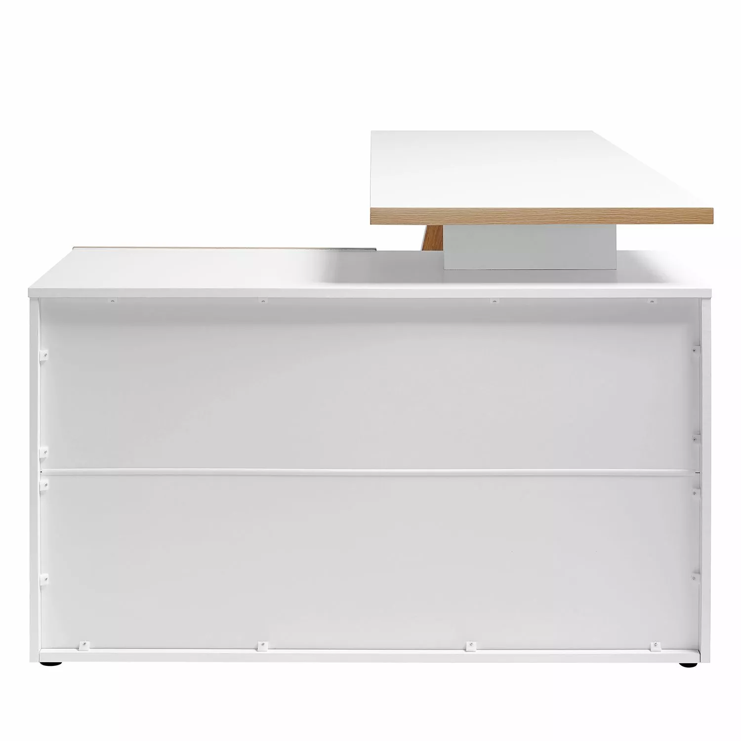 Jahnke Schreibtisch CLUB C 145 E - Weiß / Kerneiche Dekor 8 Jahnke Schreibtisch CLUB C 145 E - Weiß / Kerneiche Dekor – Bild 6