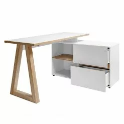 Jahnke Schreibtisch CLUB C 145 E - Weiß / Kerneiche Dekor 18 Jahnke Schreibtisch CLUB C 145 E - Weiß / Kerneiche Dekor -Büromöbel Verkaufsgeschäft 1000168497 190328 12555100051 GALLERYIMAGES P000000001000168497