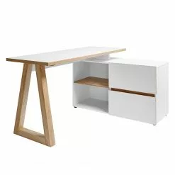 Jahnke Schreibtisch CLUB C 145 E - Weiß / Kerneiche Dekor 15 Jahnke Schreibtisch CLUB C 145 E - Weiß / Kerneiche Dekor -Büromöbel Verkaufsgeschäft 1000168497 190402 11294900009 GALLERYIMAGES P000000001000168497