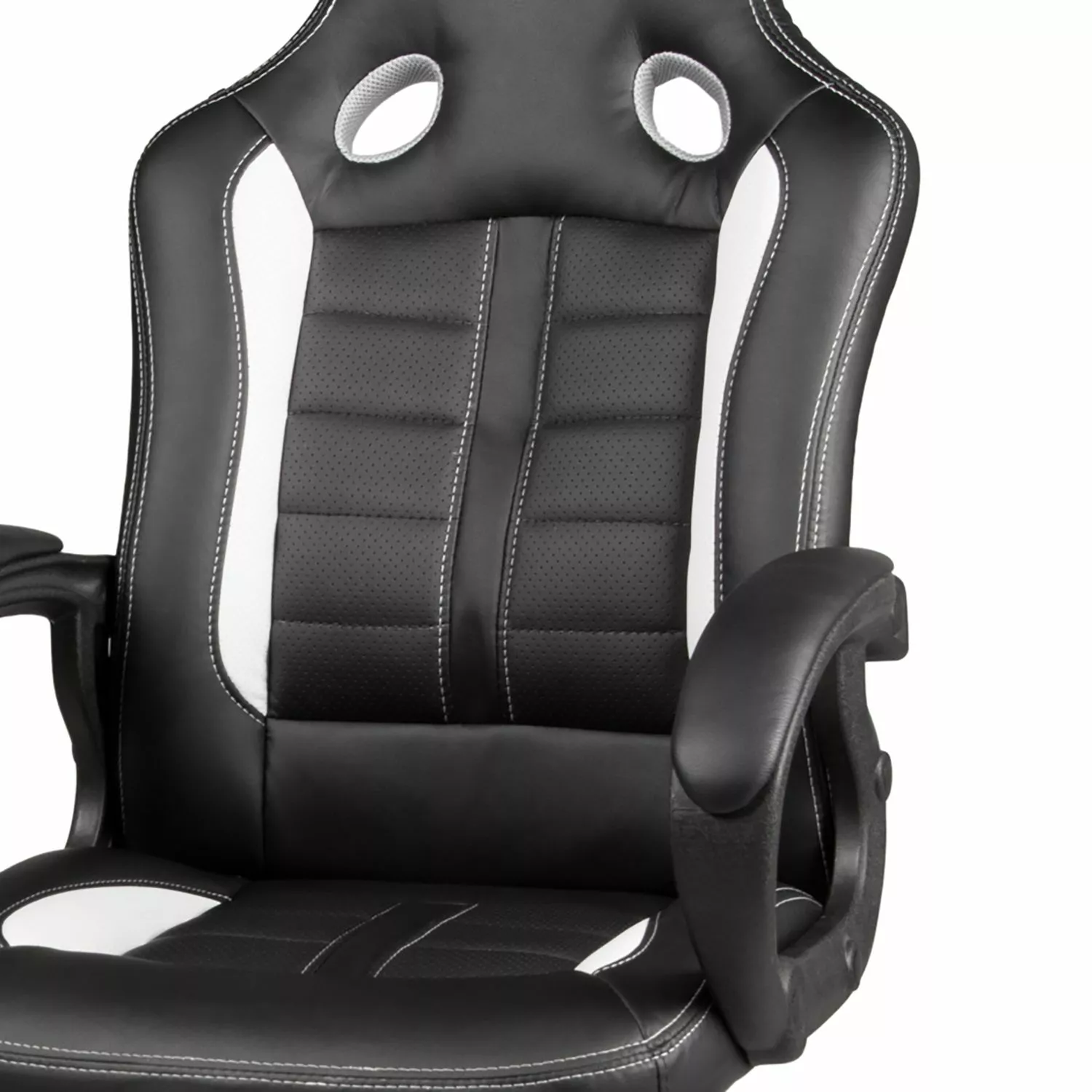 Duo Collection Gaming Chair Fabio - Kunstleder / Kunststoff - Schwarz / Weiß 4 Duo Collection Gaming Chair Fabio - Kunstleder / Kunststoff - Schwarz / Weiß – Bild 2