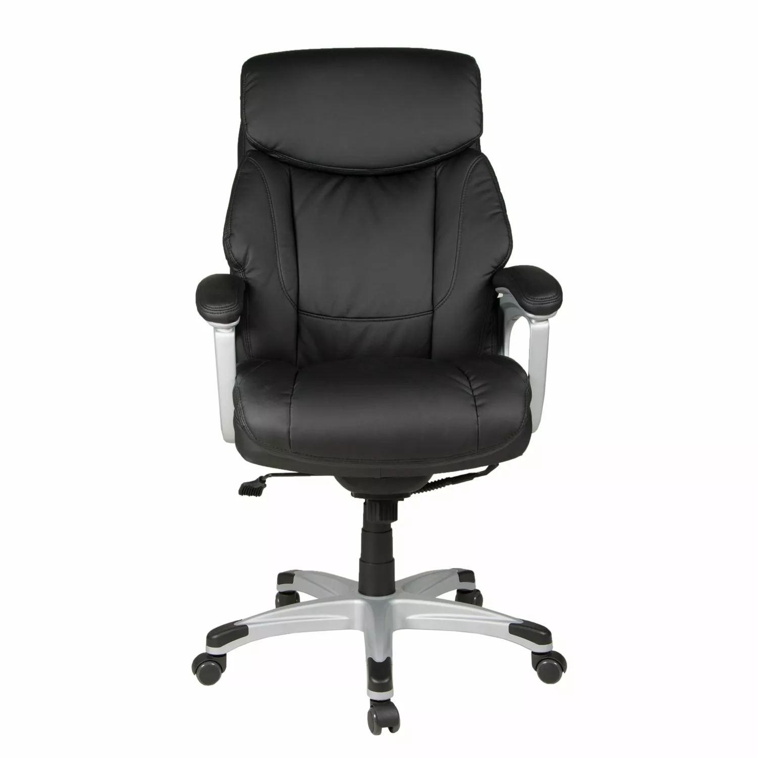 Duo Collection Chefsessel Alfonso - Kunstleder / Kunststoff - Schwarz / Silber 5 Duo Collection Chefsessel Alfonso - Kunstleder / Kunststoff - Schwarz / Silber – Bild 3