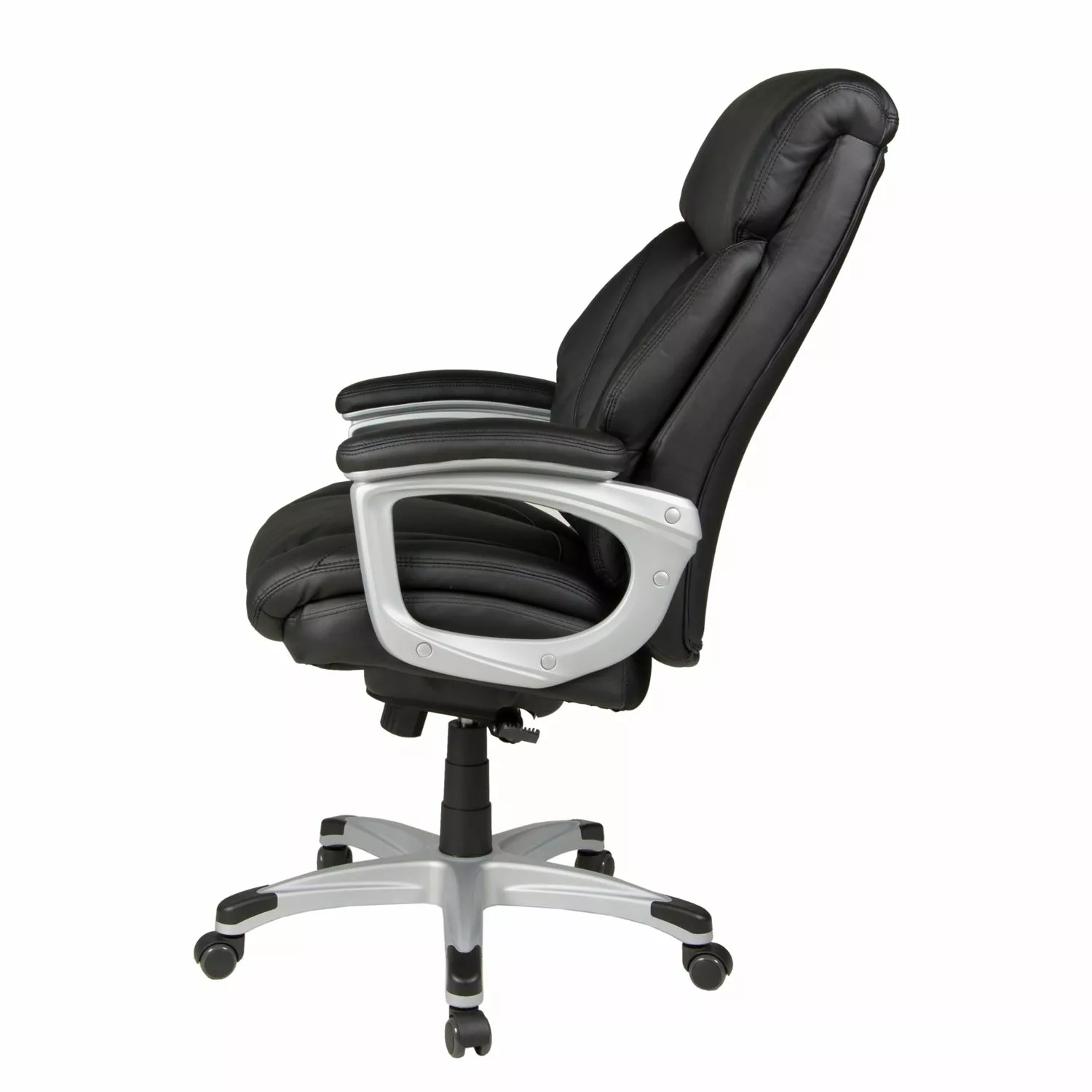 Duo Collection Chefsessel Alfonso - Kunstleder / Kunststoff - Schwarz / Silber 6 Duo Collection Chefsessel Alfonso - Kunstleder / Kunststoff - Schwarz / Silber – Bild 4