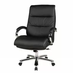 Duo Collection Chefsessel Frederico 180 kg - Kunstleder / Metall - Schwarz / Chrom
