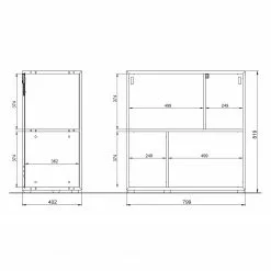 Germania Hängeregal Coruna - Eiche Grandson Dekor -Büromöbel Verkaufsgeschäft 1000168918 190403 11352800005 GALLERYIMAGES P000000001000168918