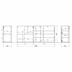 Germania Sideboard Coruna - Weiß / Eiche Grandson Dekor -Büromöbel Verkaufsgeschäft 1000168938 190403 11353400042 GALLERYIMAGES P000000001000168938