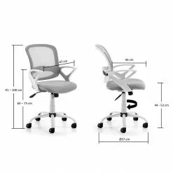 Loftscape Bürodrehstuhl Douglin - Mesh / Kunststoff - Hellgrau / Weiß -Büromöbel Verkaufsgeschäft 1000169156 190403 08303700006 GALLERYIMAGES P000000001000169156