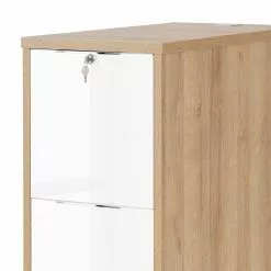 Maja Möbel Container eDJUST II - Hochglanz Weiß / Eiche Riviera Dekor -Büromöbel Verkaufsgeschäft 1000170532 190423 11481600028 GALLERYIMAGES P000000001000170532