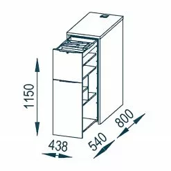 Maja Möbel Container eDJUST II - Hochglanz Weiß / Eiche Riviera Dekor -Büromöbel Verkaufsgeschäft 1000170532 190423 11481700032 GALLERYIMAGES P000000001000170532