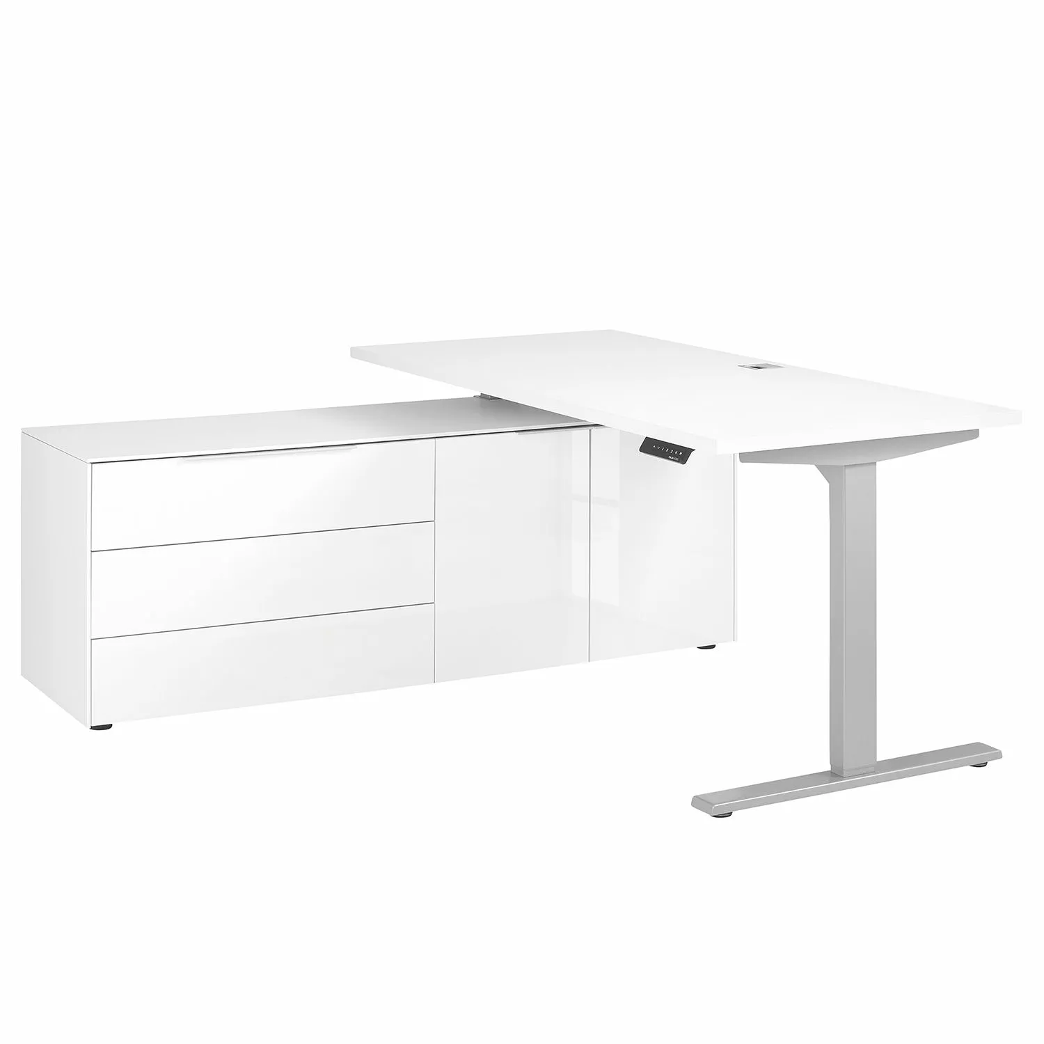 Maja Möbel Sideboard eDJUST I - Hochglanz Weiß / Weiß 6 Maja Möbel Sideboard eDJUST I - Hochglanz Weiß / Weiß – Bild 4