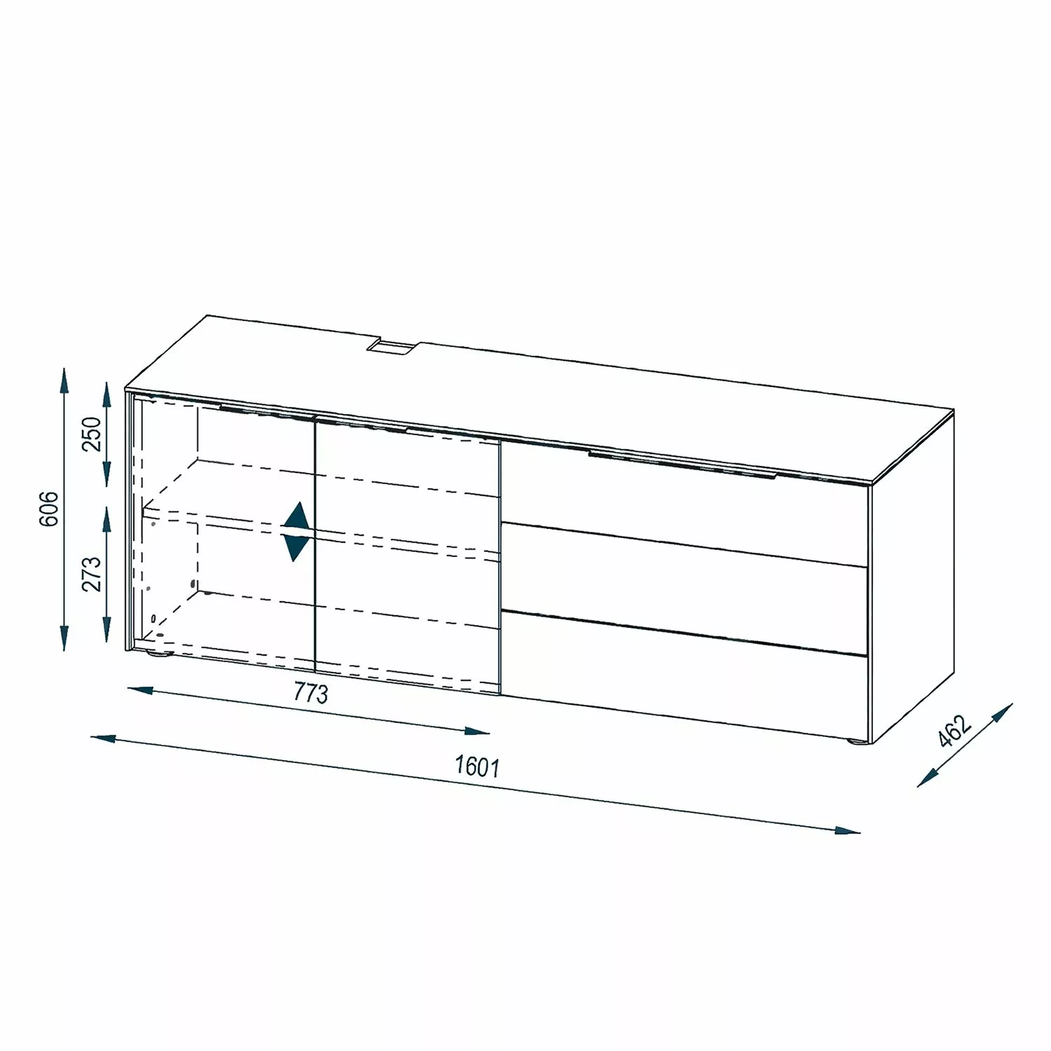 Maja Möbel Sideboard eDJUST I - Hochglanz Weiß / Weiß 9 Maja Möbel Sideboard eDJUST I - Hochglanz Weiß / Weiß – Bild 7