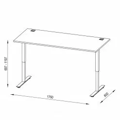 Maja Möbel Schreibtisch eDJUST II - Eiche Sonoma Dekor / Platingrau -Büromöbel Verkaufsgeschäft 1000170544 190423 11482200102 GALLERYIMAGES P000000001000170544