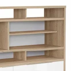 Maja Möbel Aktenregal eDJUST - Hochglanz Weiß / Eiche Sonoma Dekor - Schublade rechts -Büromöbel Verkaufsgeschäft 1000170555 190423 11482500155 GALLERYIMAGES P000000001000170555