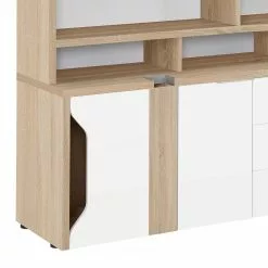 Maja Möbel Aktenregal eDJUST - Hochglanz Weiß / Eiche Sonoma Dekor - Schublade rechts -Büromöbel Verkaufsgeschäft 1000170555 190423 11482600156 GALLERYIMAGES P000000001000170555