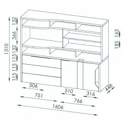 Maja Möbel Aktenregal eDJUST - Hochglanz Weiß / Eiche Sonoma Dekor - Schublade rechts -Büromöbel Verkaufsgeschäft 1000170555 190423 11482600160 GALLERYIMAGES P000000001000170555