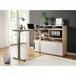 Maja Möbel Aktenregal eDJUST - Hochglanz Weiß / Eiche Sonoma Dekor - Schublade rechts -Büromöbel Verkaufsgeschäft 1000170555 190513 15362600020 MOOD GALLERYIMAGES P000000001000170555 mood