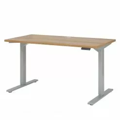 Maja Möbel Schreibtisch eDJUST I - Eiche Riviera Dekor / Platingrau