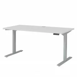 Maja Möbel Schreibtisch eDJUST III - Hellgrau / Platingrau
