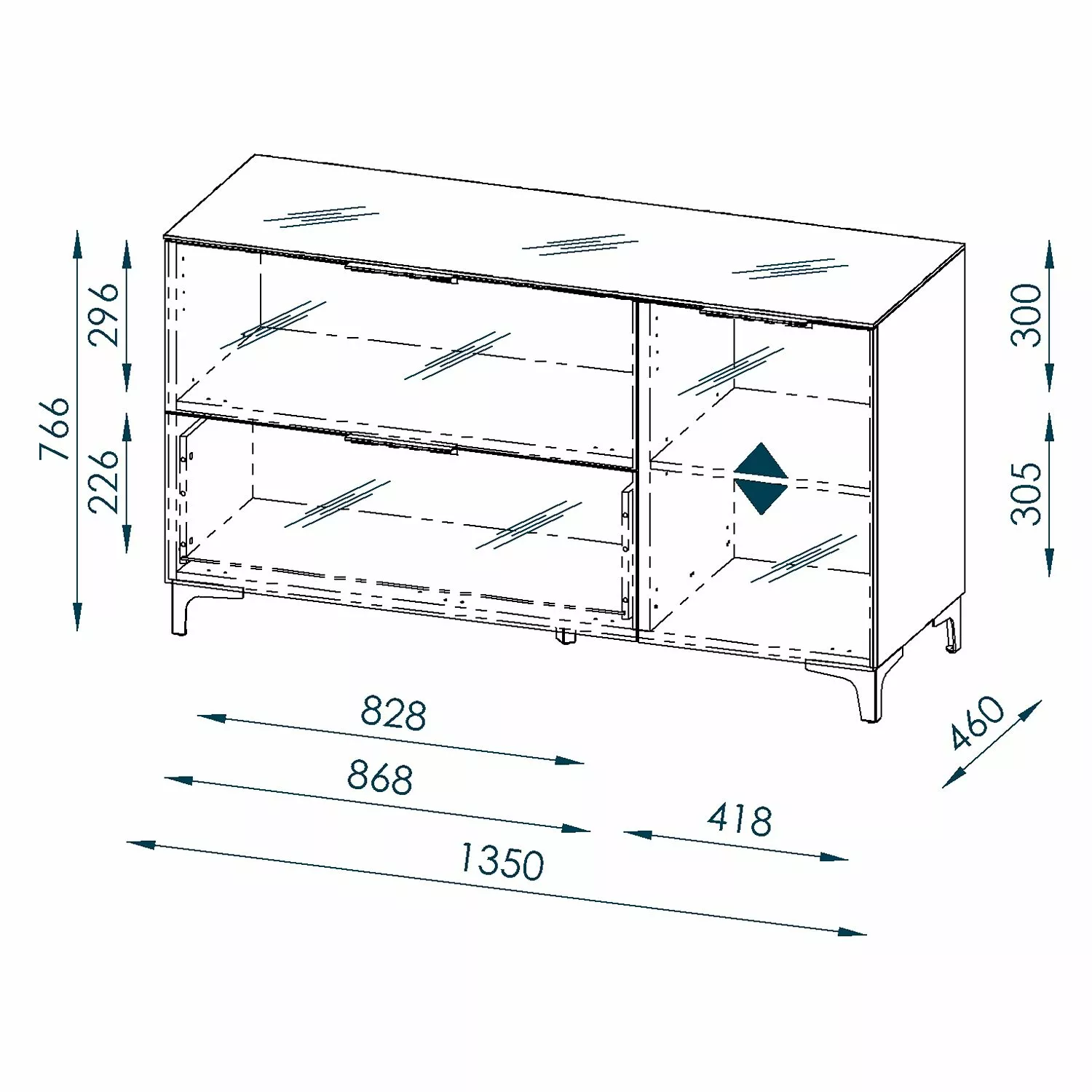 Maja Möbel Sideboard Shino I - Glas Weiß / Weiß 6 Maja Möbel Sideboard Shino I - Glas Weiß / Weiß – Bild 4