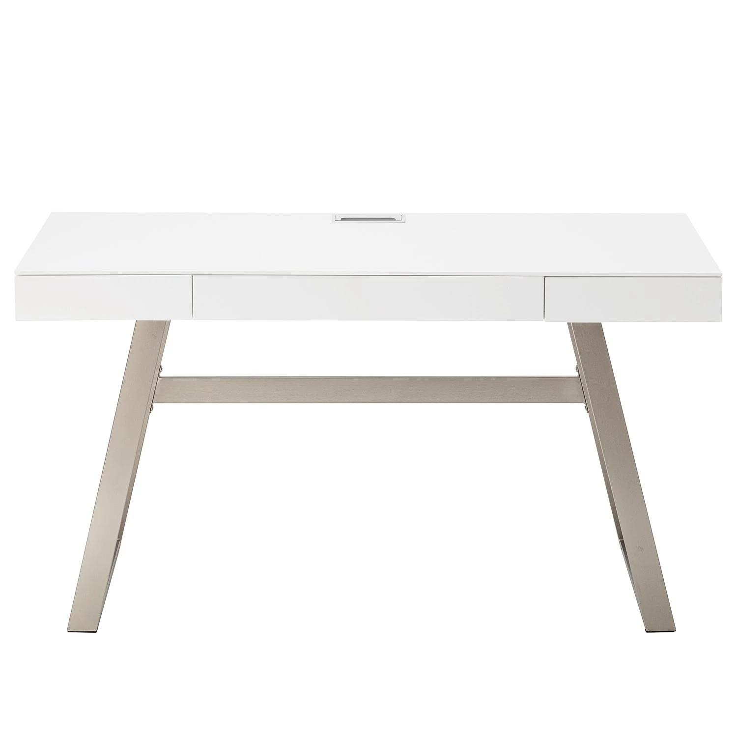 Loftscape Schreibtisch York Shire - Matt Weiß / Silber 5 Loftscape Schreibtisch York Shire - Matt Weiß / Silber – Bild 3