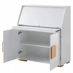 Loftscape Sekretär Deanes - Risseiche teilmassiv - Weiß / Risseiche -Büromöbel Verkaufsgeschäft 1000170727 200925 11015800018 DETAILS P000000001000170727