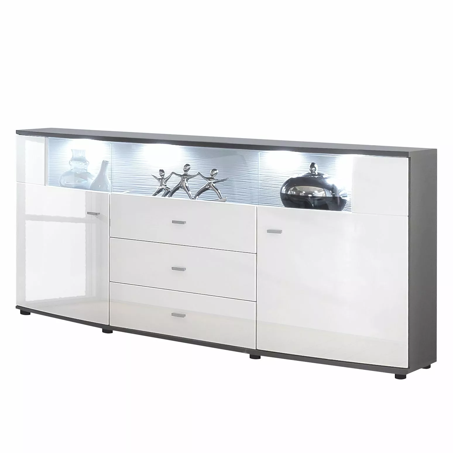 Loftscape Sideboard Mury - Hochglanz Weiß / Anthrazit 3 Loftscape Sideboard Mury - Hochglanz Weiß / Anthrazit