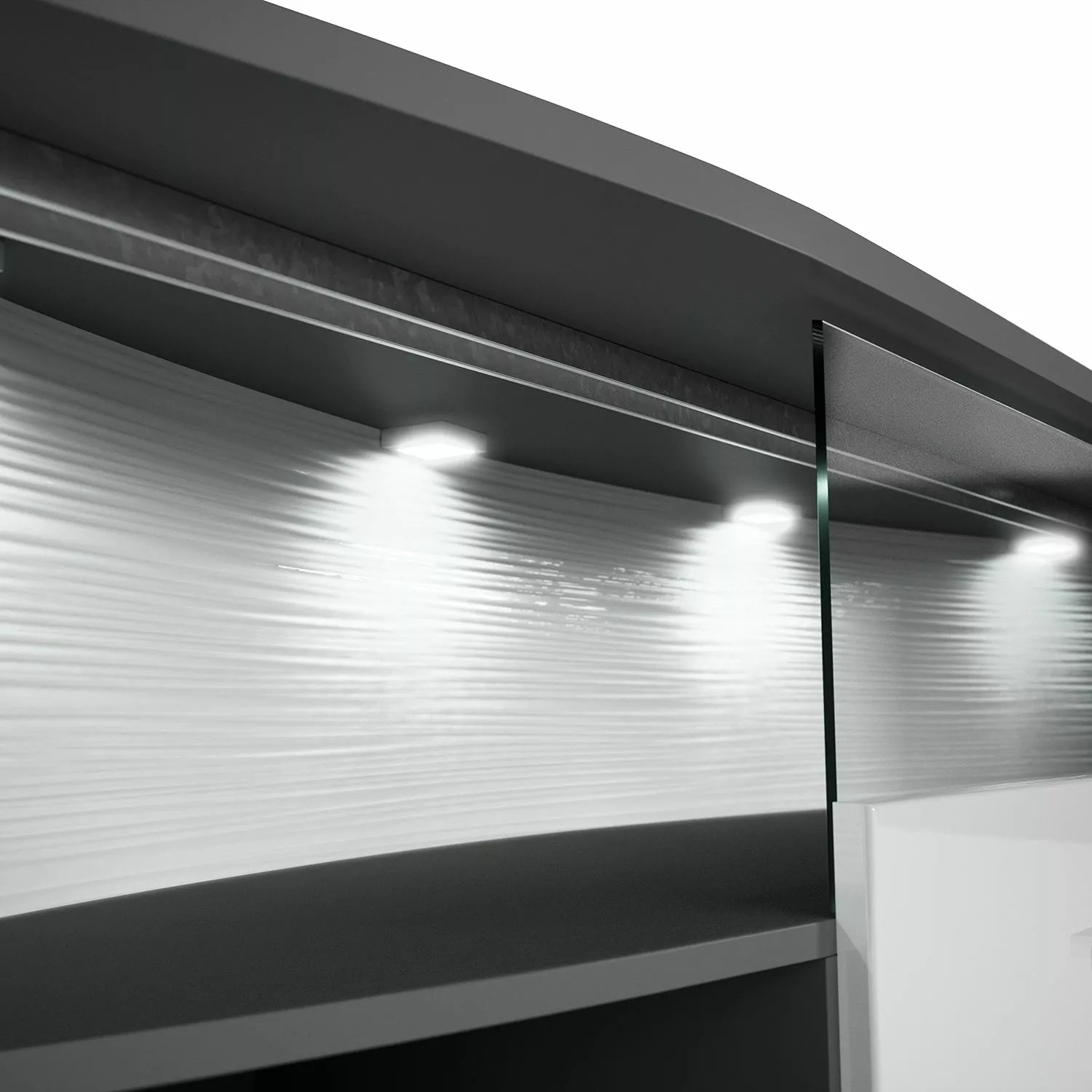 Loftscape Sideboard Mury - Hochglanz Weiß / Anthrazit 6 Loftscape Sideboard Mury - Hochglanz Weiß / Anthrazit – Bild 4