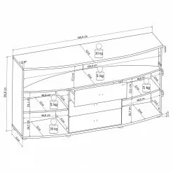 Loftscape Sideboard Mury - Hochglanz Weiß / Anthrazit 14 Loftscape Sideboard Mury - Hochglanz Weiß / Anthrazit -Büromöbel Verkaufsgeschäft 1000171334 190424 07575900111 GALLERYIMAGES P000000001000171334