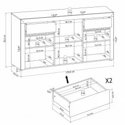 Loftscape Sideboard Charnocks - Hochglanz Weiß / Matt Weiß 12 Loftscape Sideboard Charnocks - Hochglanz Weiß / Matt Weiß -Büromöbel Verkaufsgeschäft 1000171351 190424 07580400256 GALLERYIMAGES P000000001000171351