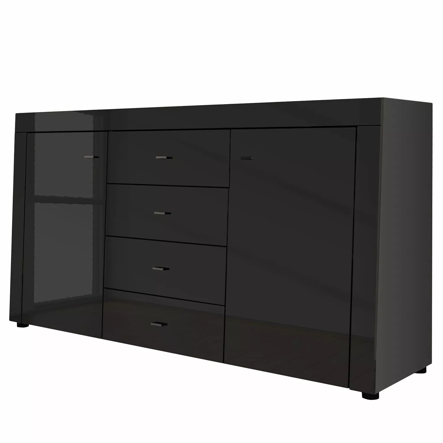 Loftscape Sideboard Moitin - Hochglanz Schwarz / Schwarz 3 Loftscape Sideboard Moitin - Hochglanz Schwarz / Schwarz