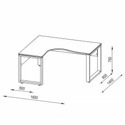 Maja Möbel Eckschreibtisch Marrara - Eiche Sonoma Dekor - Ecke davorstehend links -Büromöbel Verkaufsgeschäft 1000172787 190510 08430500063 GALLERYIMAGES P000000001000172787