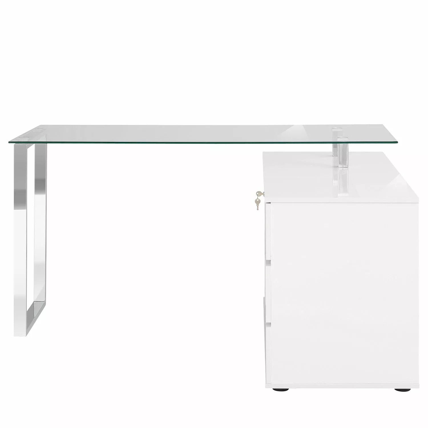 Maja Möbel Schreibtisch Hjerm - Hochglanz Weiß / Matt Weiß 4 Maja Möbel Schreibtisch Hjerm - Hochglanz Weiß / Matt Weiß – Bild 2