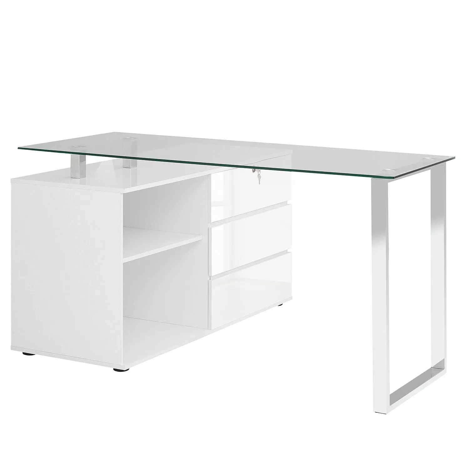 Maja Möbel Schreibtisch Hjerm - Hochglanz Weiß / Matt Weiß 6 Maja Möbel Schreibtisch Hjerm - Hochglanz Weiß / Matt Weiß – Bild 4