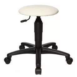 Topstar Bürohocker Tec 60 - Kunstleder - Schwarz - Weiß