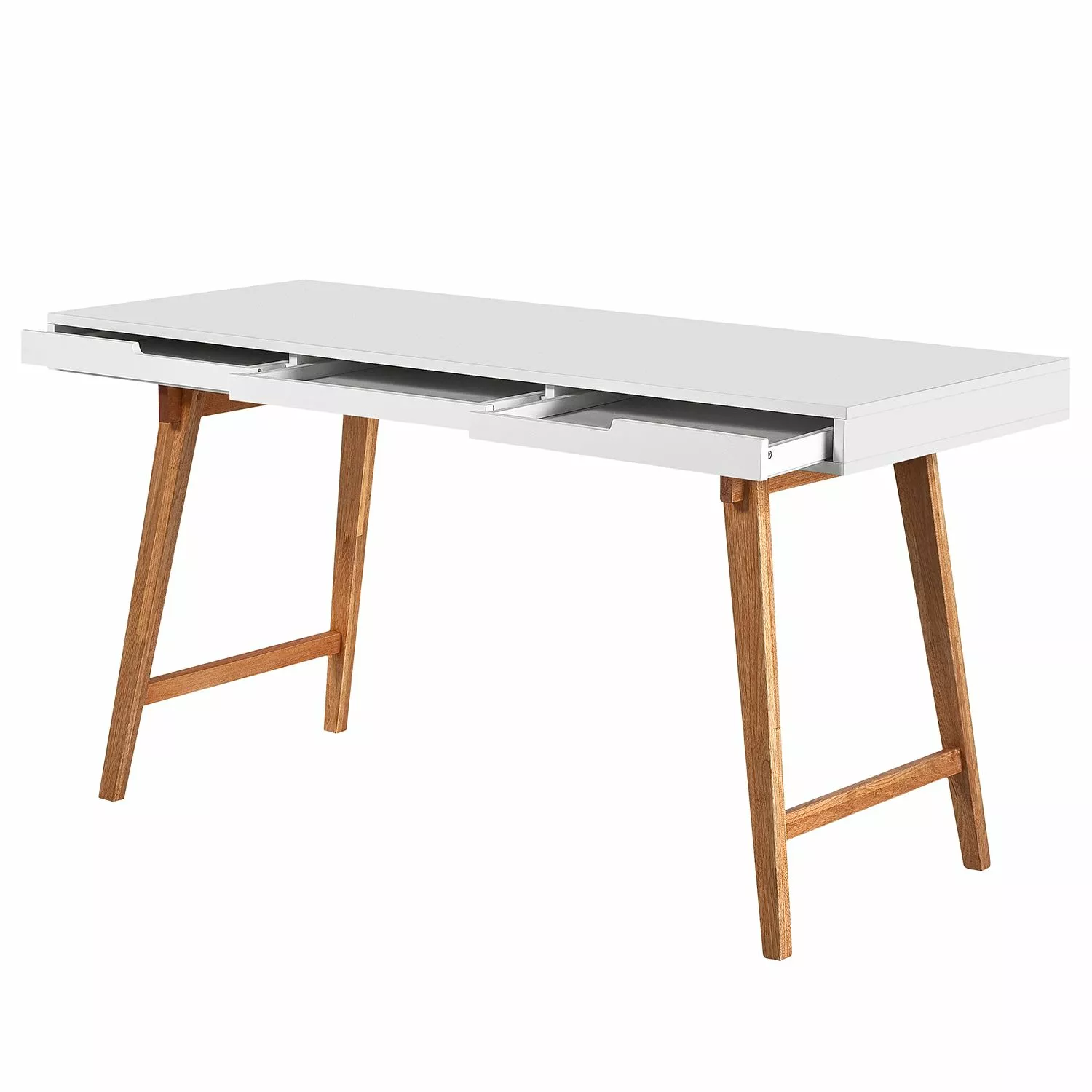 Mørteens Schreibtisch Allerup - Buche teilmassiv - Weiß / Buche 5 Mørteens Schreibtisch Allerup - Buche teilmassiv - Weiß / Buche – Bild 3