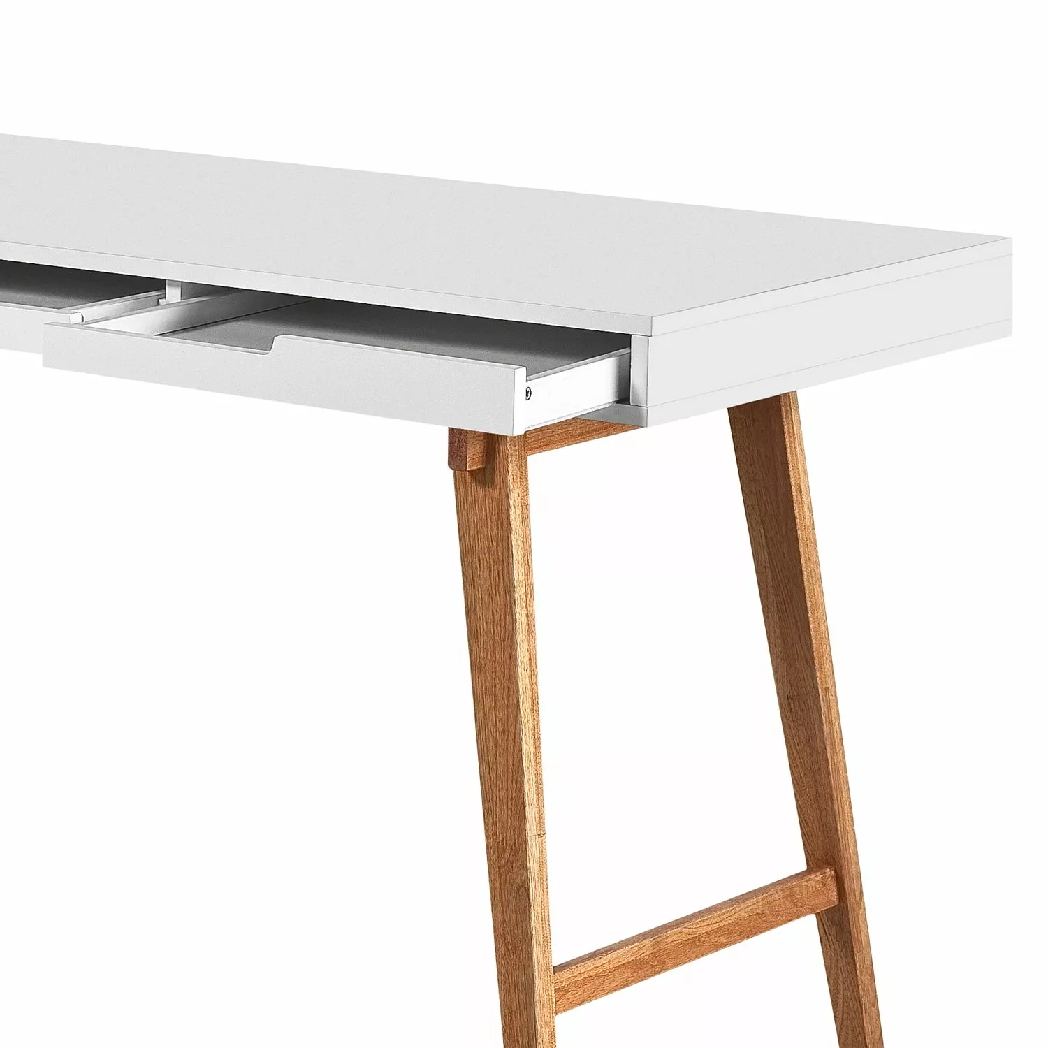 Mørteens Schreibtisch Allerup - Buche teilmassiv - Weiß / Buche 6 Mørteens Schreibtisch Allerup - Buche teilmassiv - Weiß / Buche – Bild 4