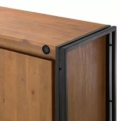 Ars manufacti Sideboard Manchester IV - Akazie massiv / Metall - Akazie / Anthrazit -Büromöbel Verkaufsgeschäft 1000176686 200115 06054700010 DETAILS P000000001000176686