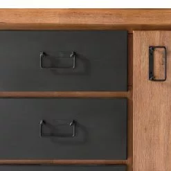 Ars manufacti Sideboard Manchester IV - Akazie massiv / Metall - Akazie / Anthrazit -Büromöbel Verkaufsgeschäft 1000176686 200115 06054700011 DETAILS P000000001000176686