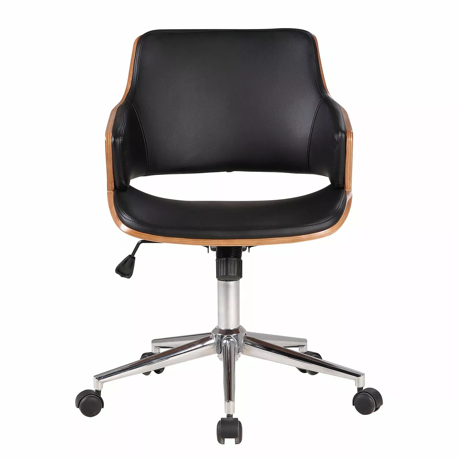 Studio Copenhagen Bürodrehstuhl Elzito - Kunstleder / Stahl - Schwarz / Chrom 5 Studio Copenhagen Bürodrehstuhl Elzito - Kunstleder / Stahl - Schwarz / Chrom – Bild 3