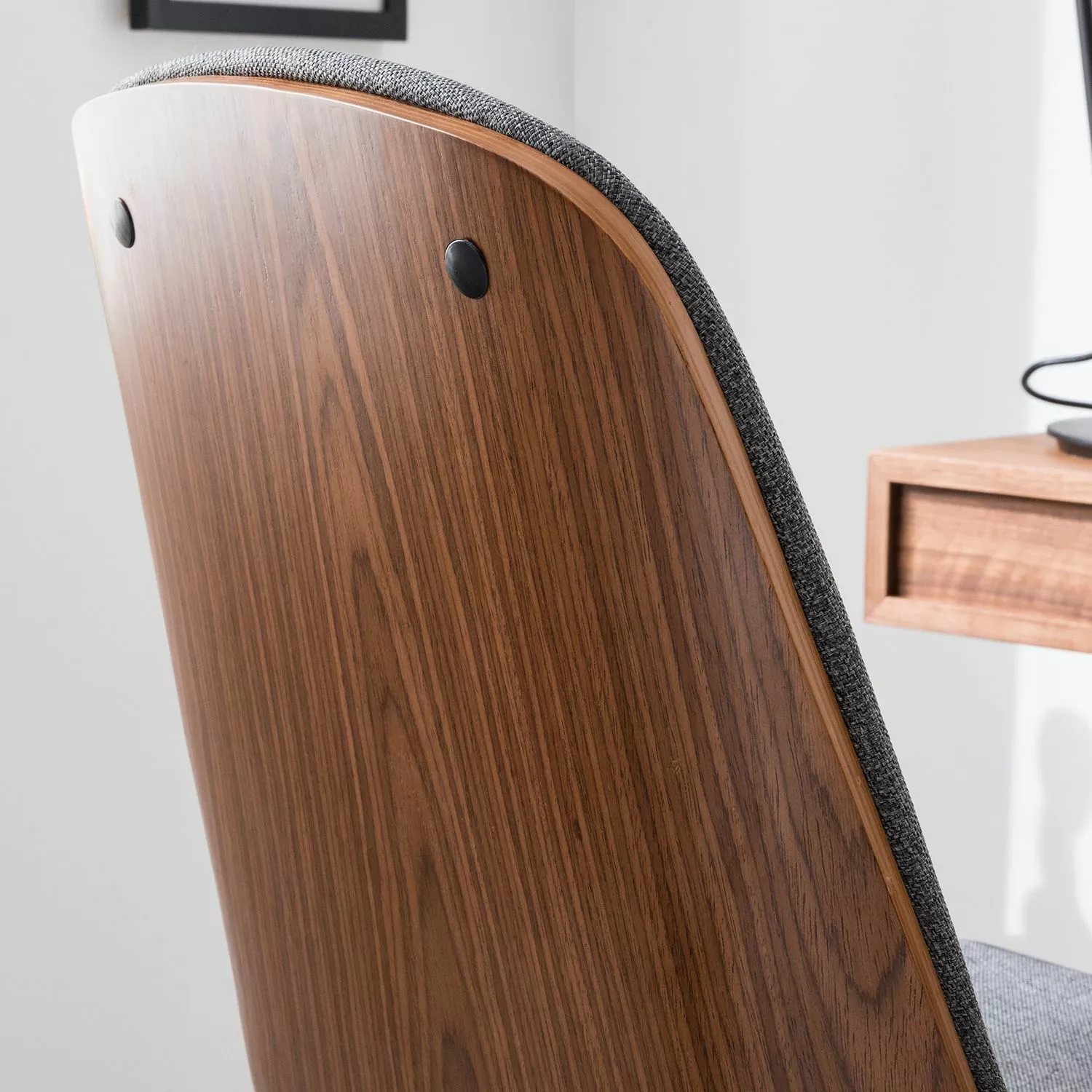 Studio Copenhagen Bürodrehstuhl Ganalu I - Webstoff / Stahl - Grau / Walnuss 10 Studio Copenhagen Bürodrehstuhl Ganalu I - Webstoff / Stahl - Grau / Walnuss – Bild 8