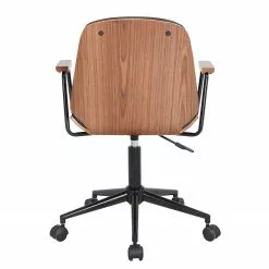 Mørteens Bürodrehstuhl Ganalu II - Kunstleder / Metall - Schwarz / Walnuss -Büromöbel Verkaufsgeschäft 1000176723 190614 12071900124 GALLERYIMAGES P000000001000176723