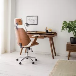 Fredriks Bürodrehstuhl Viiki - Kunstleder / Stahl - Weiß / Walnuss 15 Fredriks Bürodrehstuhl Viiki - Kunstleder / Stahl - Weiß / Walnuss -Büromöbel Verkaufsgeschäft 1000176727 210212 13382900009 MOOD DETAILS P000000001000176727 mood 1