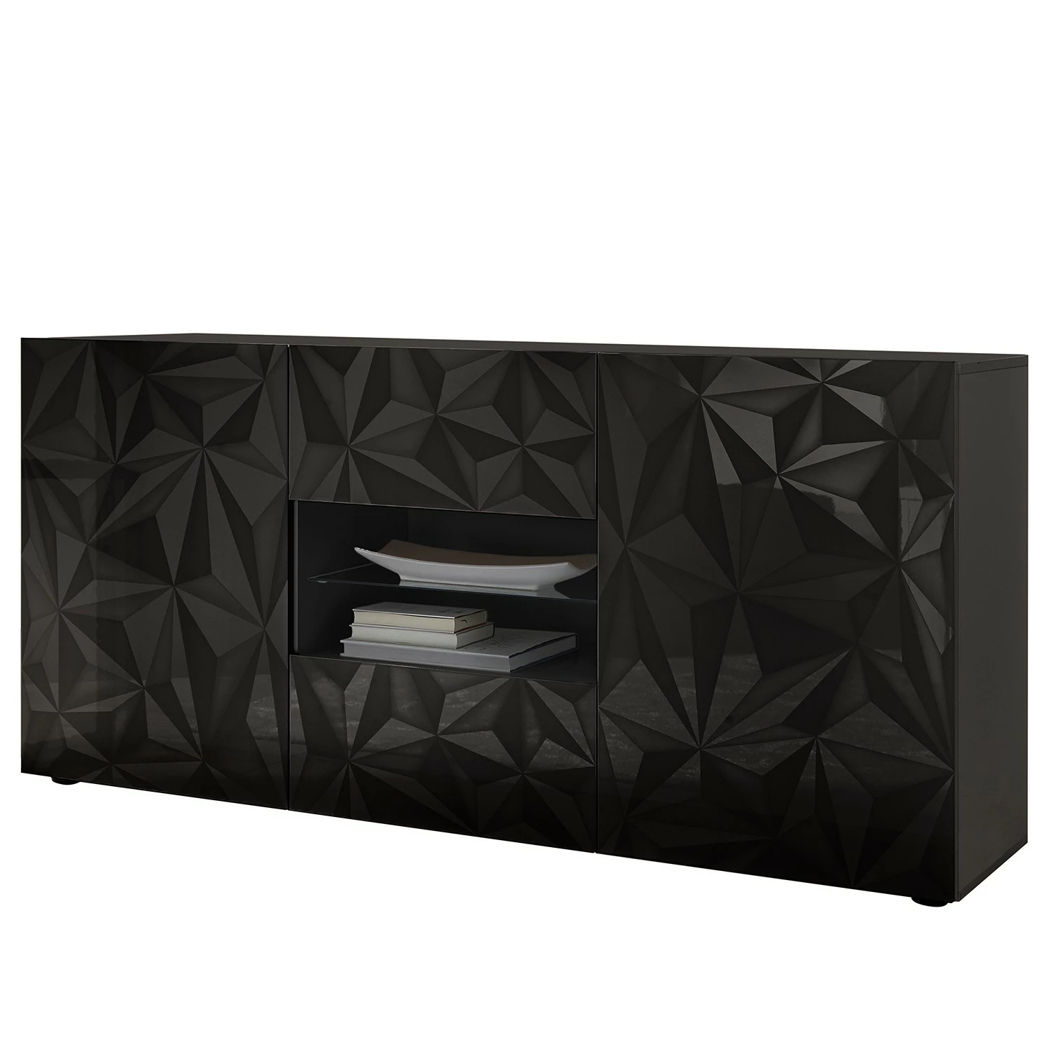 LC Spa Sideboard Prisma II - Hochglanz Anthrazit 3 LC Spa Sideboard Prisma II - Hochglanz Anthrazit