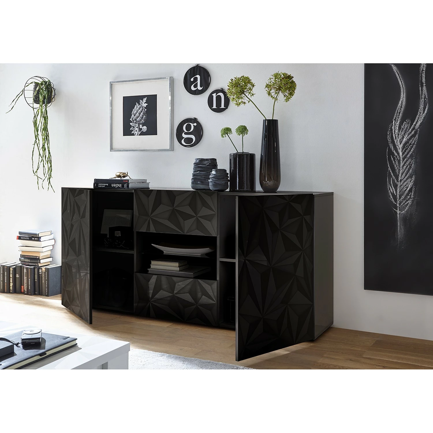 LC Spa Sideboard Prisma II - Hochglanz Anthrazit 5 LC Spa Sideboard Prisma II - Hochglanz Anthrazit – Bild 3