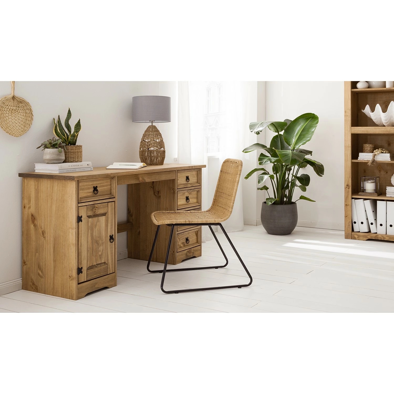 Maison Belfort Schreibtisch Finca Rustica I - Kiefer massiv - Kiefer Natur 4 Maison Belfort Schreibtisch Finca Rustica I - Kiefer massiv - Kiefer Natur – Bild 2