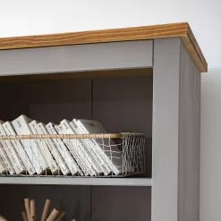 Maison Belfort Bücherregal Finca Rustica - Kiefer massiv - Kiefer Grau -Büromöbel Verkaufsgeschäft 1000178042 200507 14181100004 DETAILS P000000001000178042