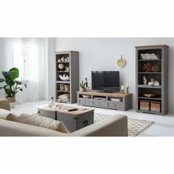 Maison Belfort Bücherregal Finca Rustica - Kiefer massiv - Kiefer Grau -Büromöbel Verkaufsgeschäft 1000178042 200518 16394600002 MOOD DETAILS P000000001000178042 mood